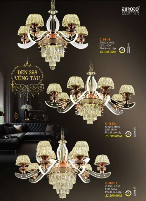 Đèn Chùm Led Cao Cấp Euroto