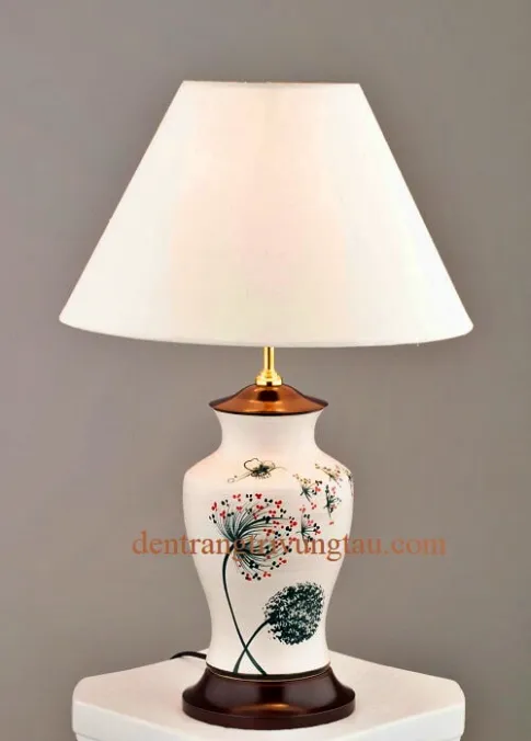 Đèn bàn nón bình sứ trang trí 12