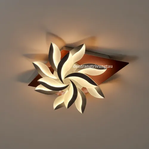 Đèn mâm LED Gắn trần nghệ thuật 12 lá đèn