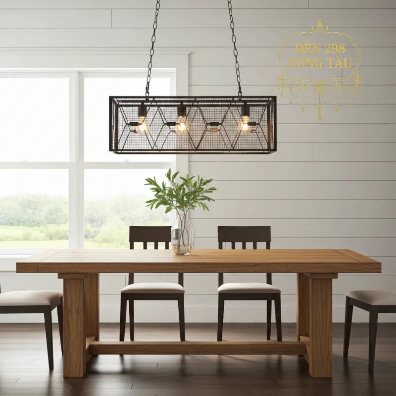 Đèn thả trần kiểu lồng sắt