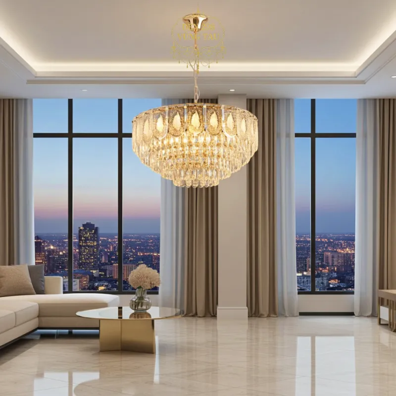 Đèn chùm pha lê sang trọng