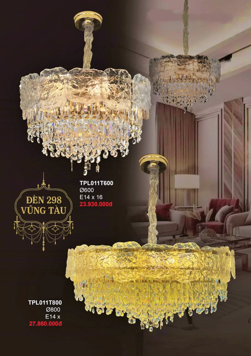 Đèn Chùm Pha Lê Sang Trọng