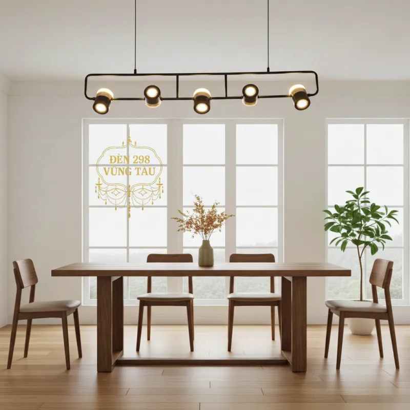 Đèn thả trần 5 bóng LED hiện đại