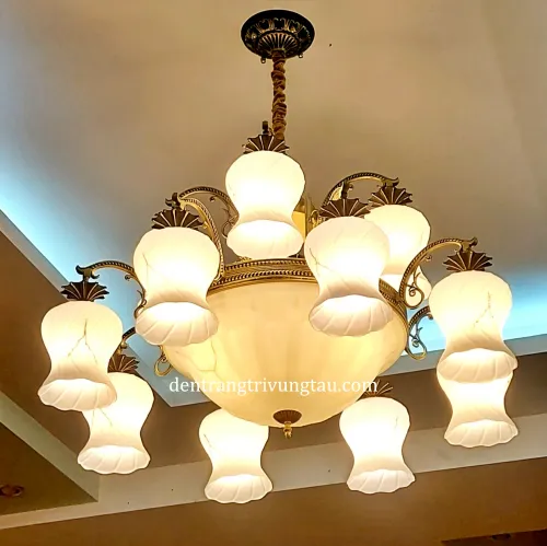 Đèn chùm cổ điển 2 tầng 12 tay