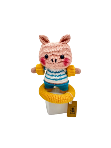 Handmade Crochet Pig Toy