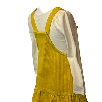 New with Tag- Art Class-Yellow Corduroy Pinafore Dress (Size 4T)
