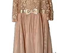 Bonnie Jean Pink Ball Gown Dress (Size 16 1/2)