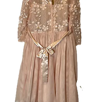 Bonnie Jean Pink Ball Gown Dress (Size 16 1/2)