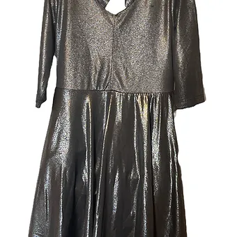 Ruum American Kids Wear-Black/Silver Formal Dress (size 7/8)