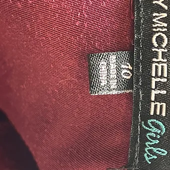 My Michelle Girls-Burgundy Dress with Bell sleeves(Size 10)