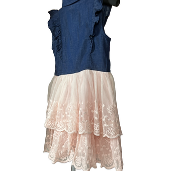 Denim and Lace Dress