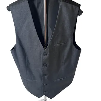 M&S Boys Gray Suit Vest – Stylish & Sharp, Size 9-10