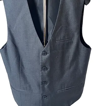 M&S Boys Gray Suit Vest – Stylish & Sharp, Size 9-10