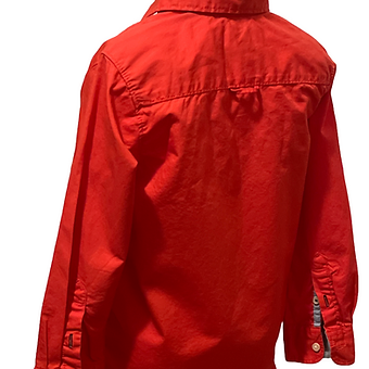 Bright & Bold! Boys Orange Button-Down Shirt – Size 5/6