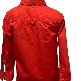 Bright & Bold! Boys Orange Button-Down Shirt – Size 5/6