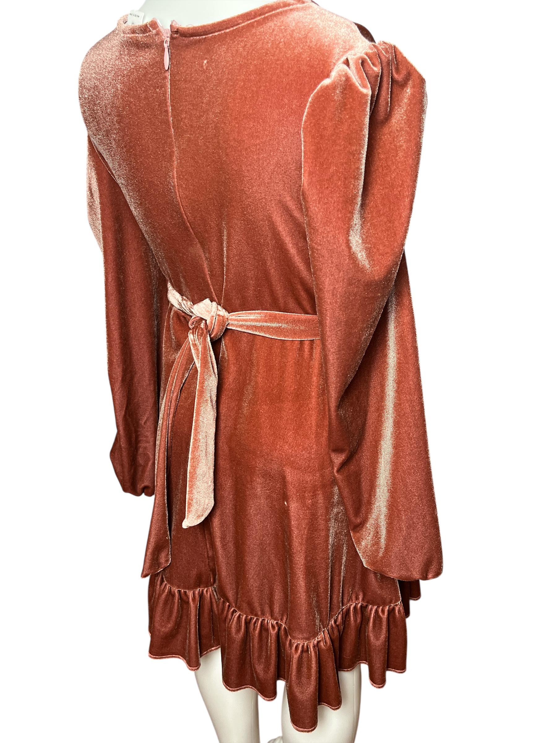 Velvet Ruffle Dress (size 9Y)