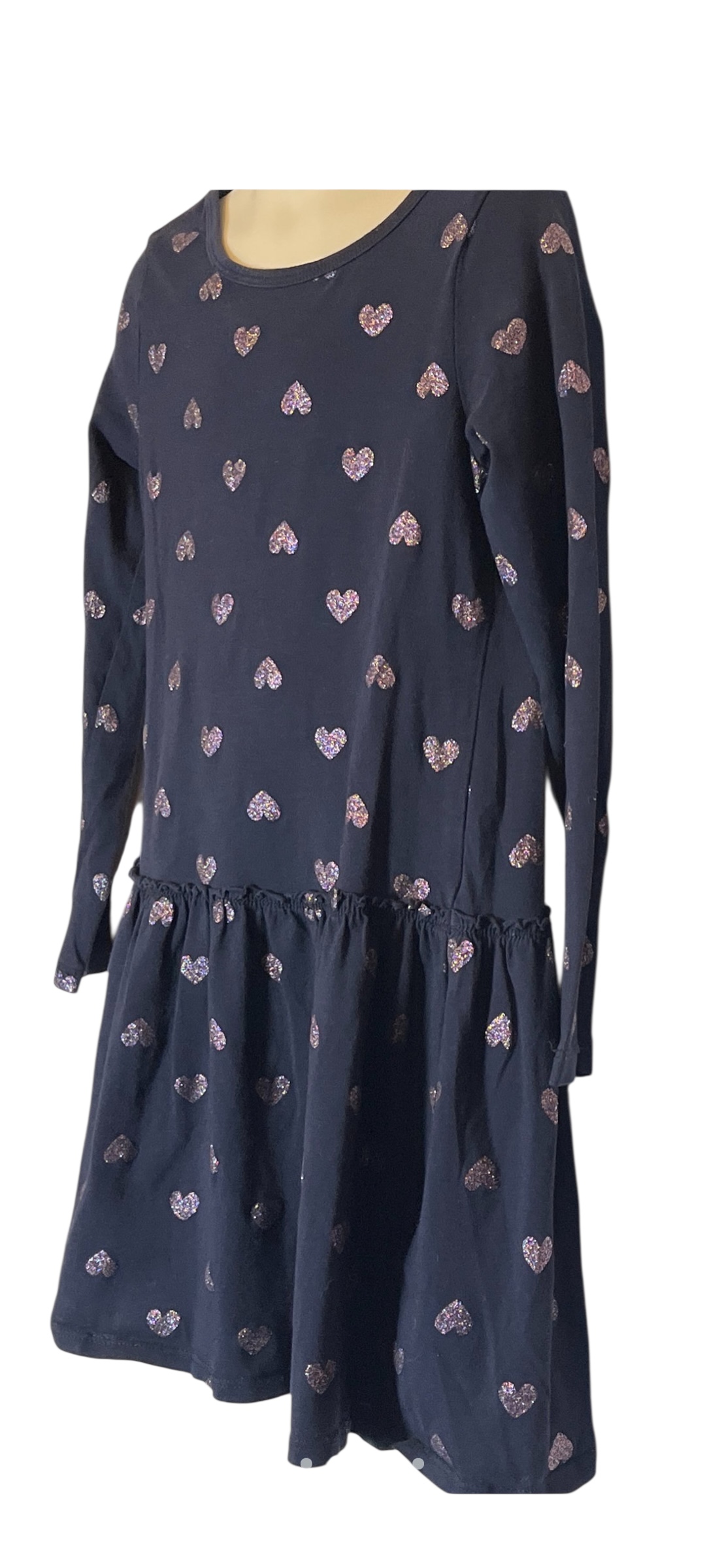 Girls' Blue Long-Sleeve Dress(size 6-8Y)