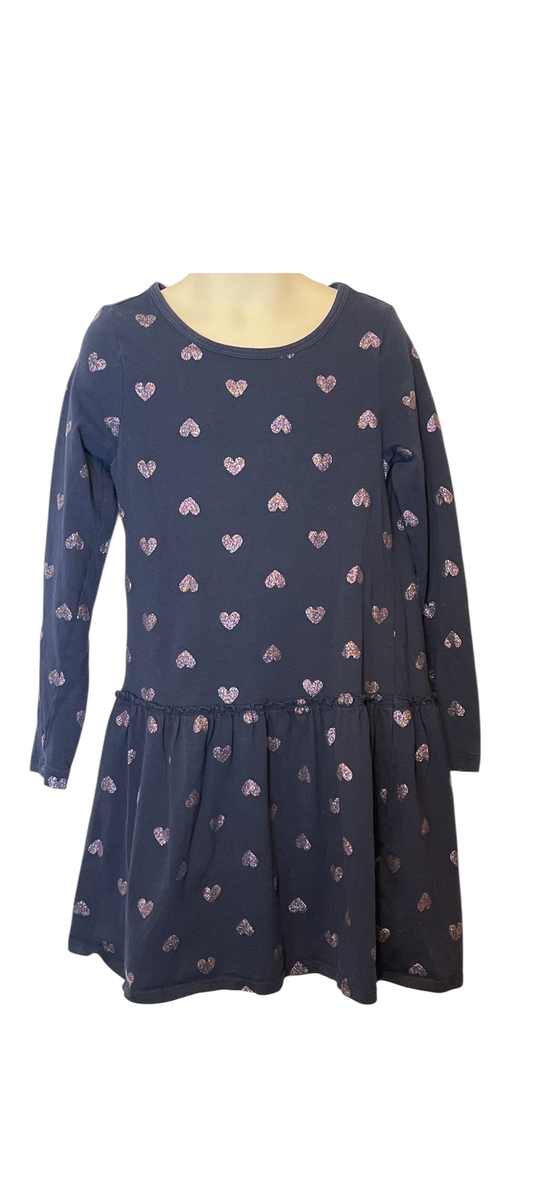 Girls' Blue Long-Sleeve Dress(size 6-8Y)