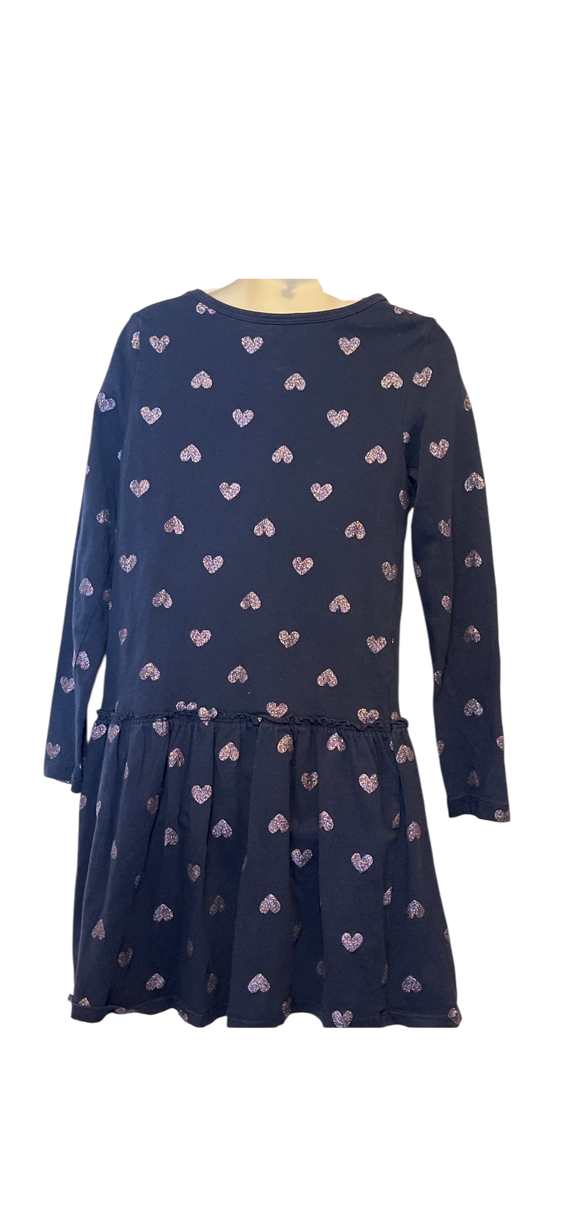 Girls' Blue Long-Sleeve Dress(size 6-8Y)