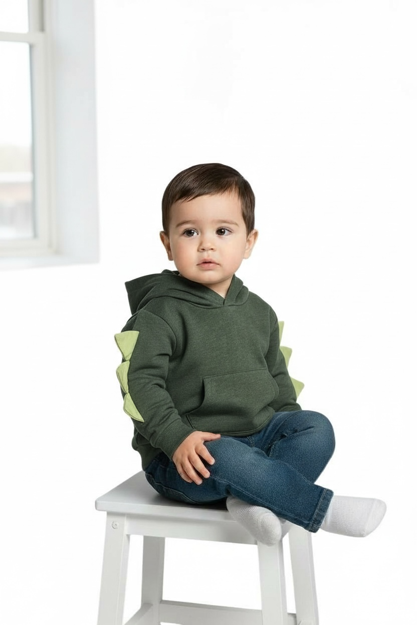 Baby Dinosaur Hoodie – Size 6–9 Months