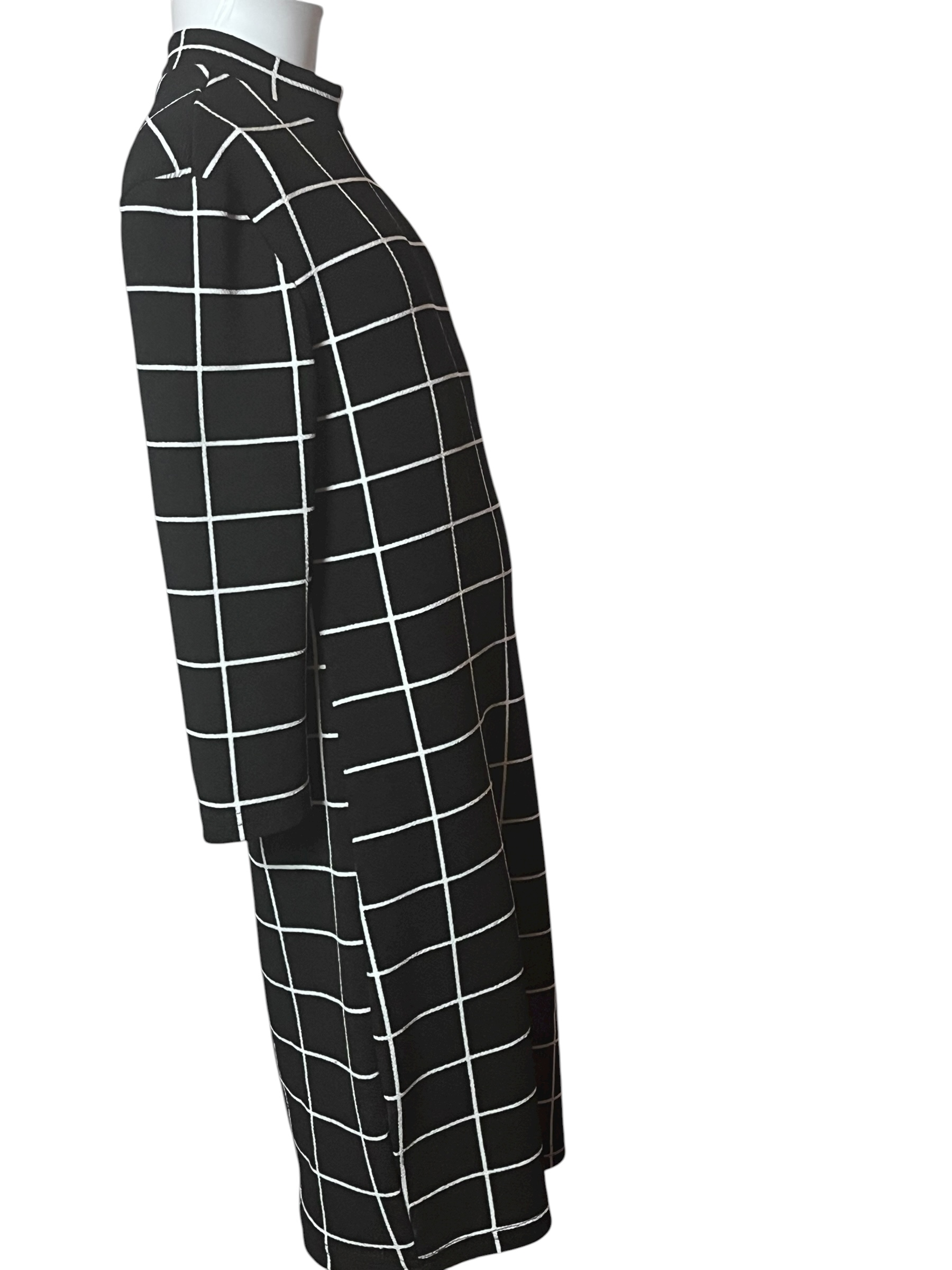 SHEIN-Black Grid Pattern Dress(size L 10)