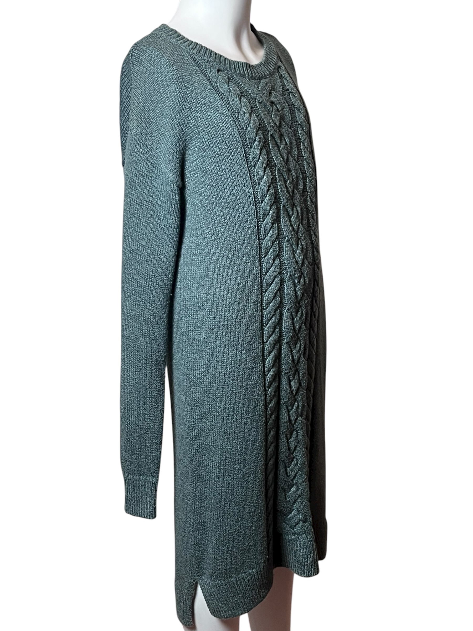Cable Knit Long Sweater Dress (size L 10-12)
