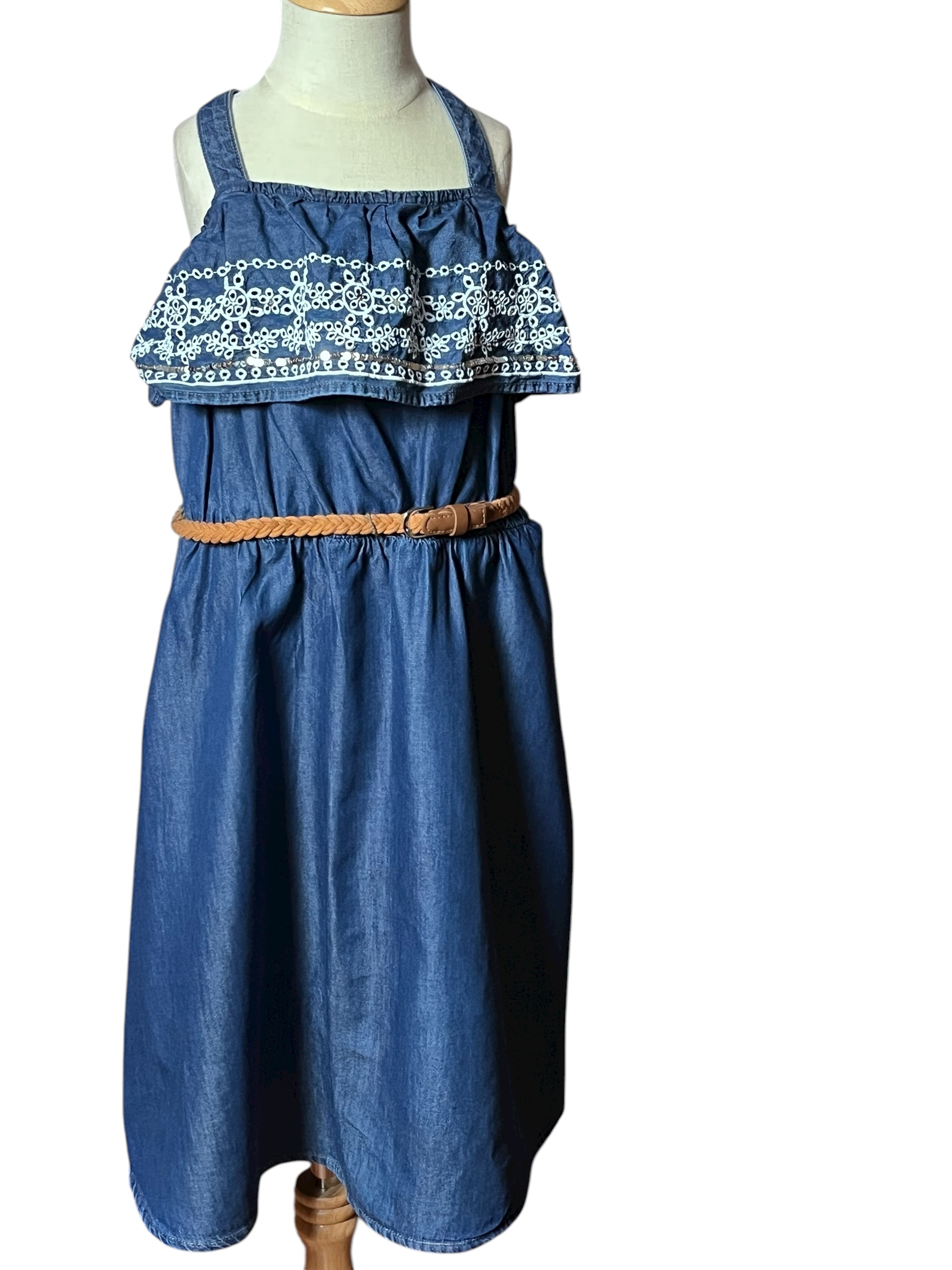 Denim Sleeveless Dress (size 14)