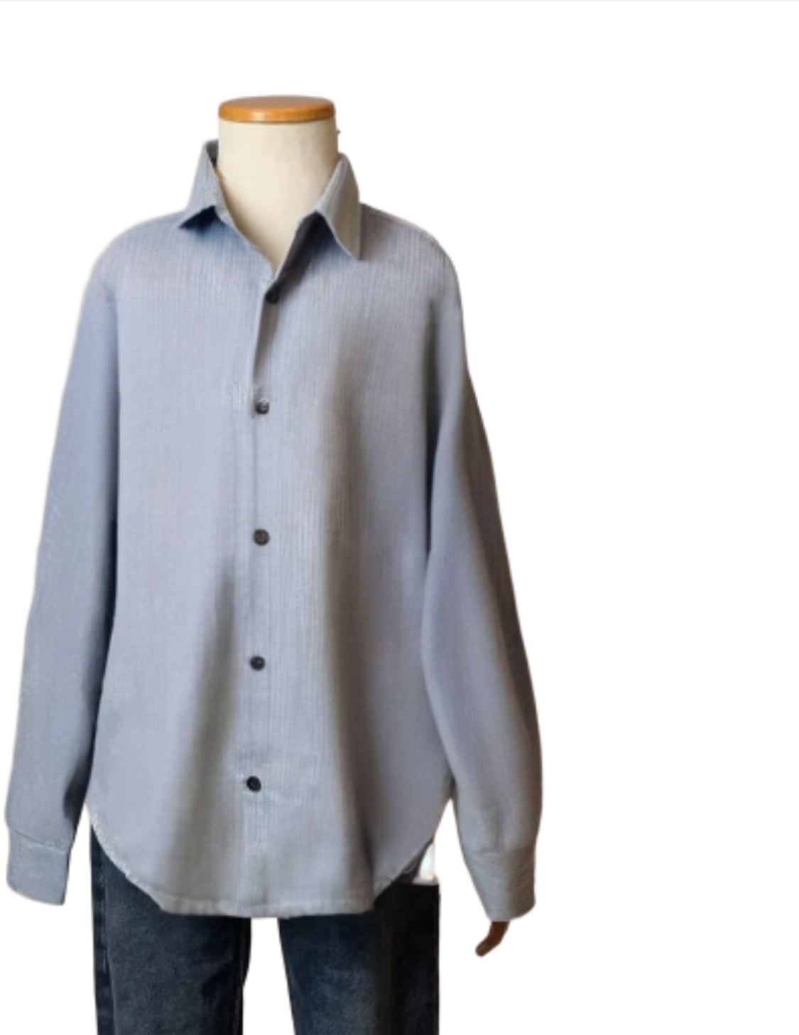 Calvin Klein Blue Formal Boy's Long Sleeves Buttoned down Shirt(size 8)