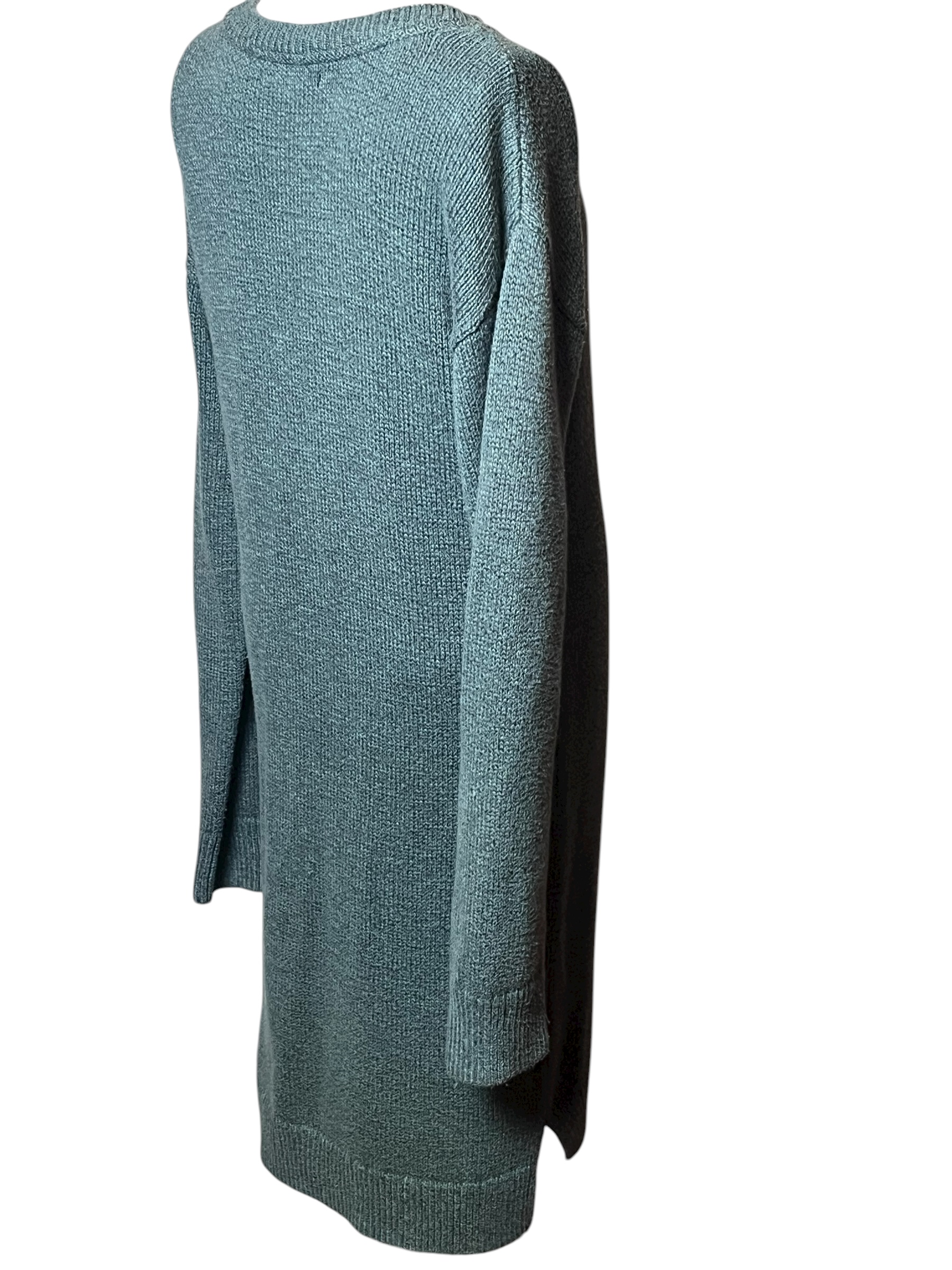 Cable Knit Long Sweater Dress (size L 10-12)