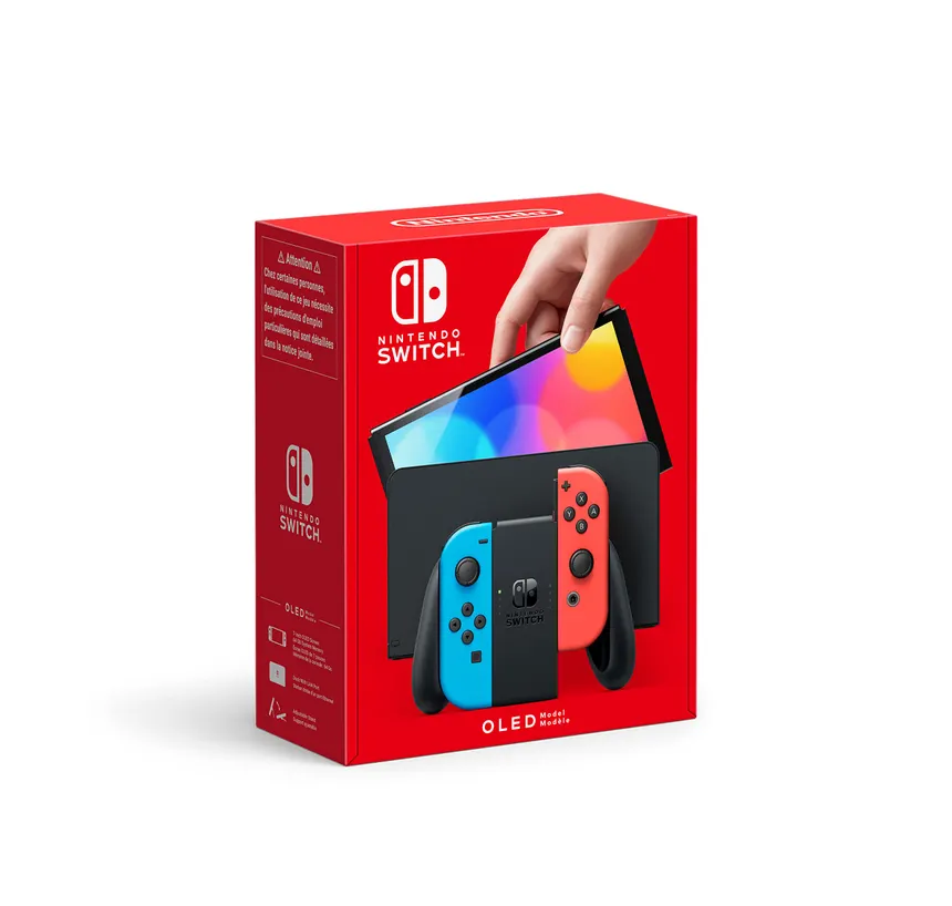 Nintendo Switch Neon Blue And Neon Red Joycon. Color Rojo