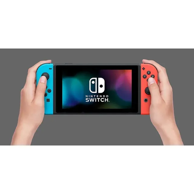 Nintendo Switch Neon Blue And Neon Red Joycon. Color Rojo