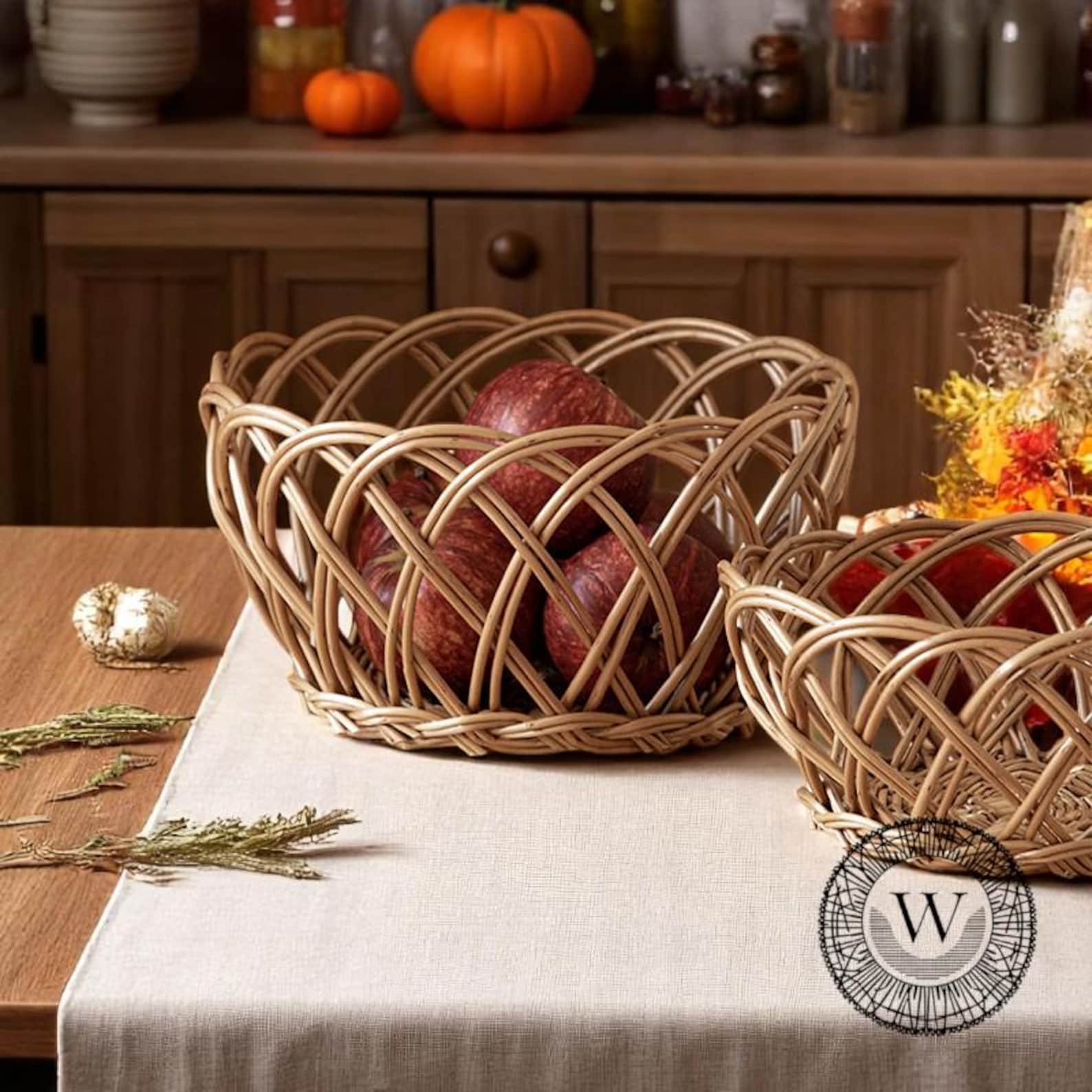 Willow Wicker Basket, Wicker Storage Space, Rattan Essentials Basket, Woven Wicker Storage, Home Organiser, Rustic Storage Basket