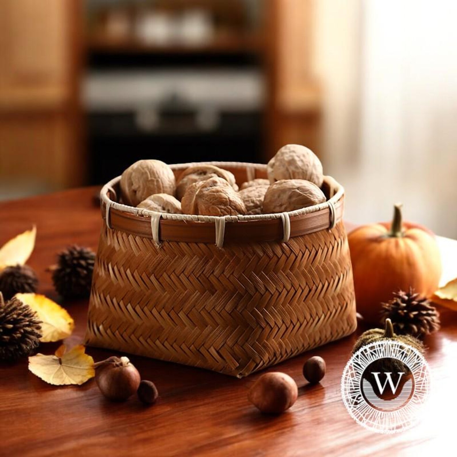 Retro Bamboo Snack Box, Rustic Container, Decorative Storage, Small Storage Bowl, Minimalist Table Organiser, Stylish Basket