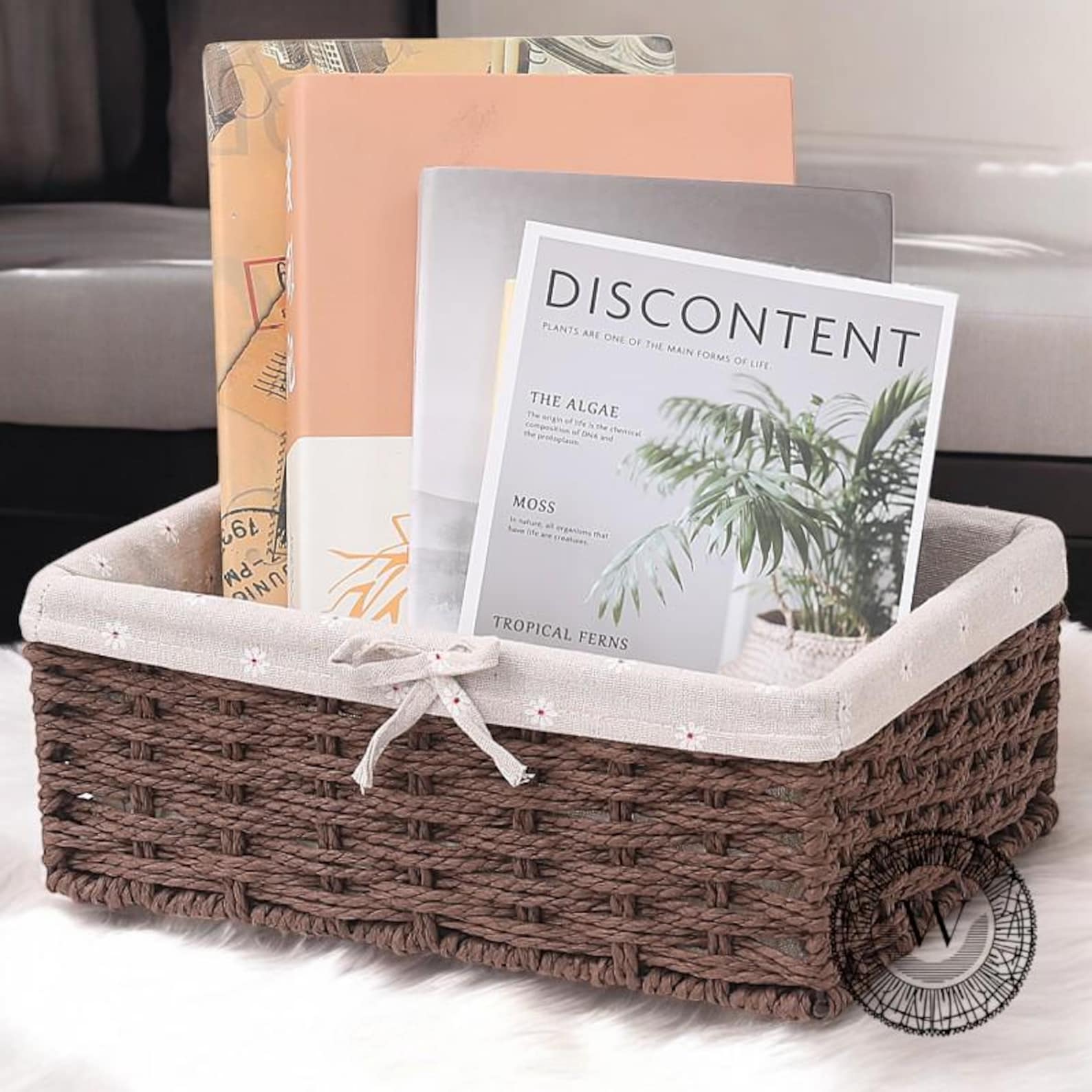 Paper Rope Storage Box, Rustic Storage Box, Dining Table Accessory, Snacks Storage, Woven Storage Box, Ambient Home Organiser