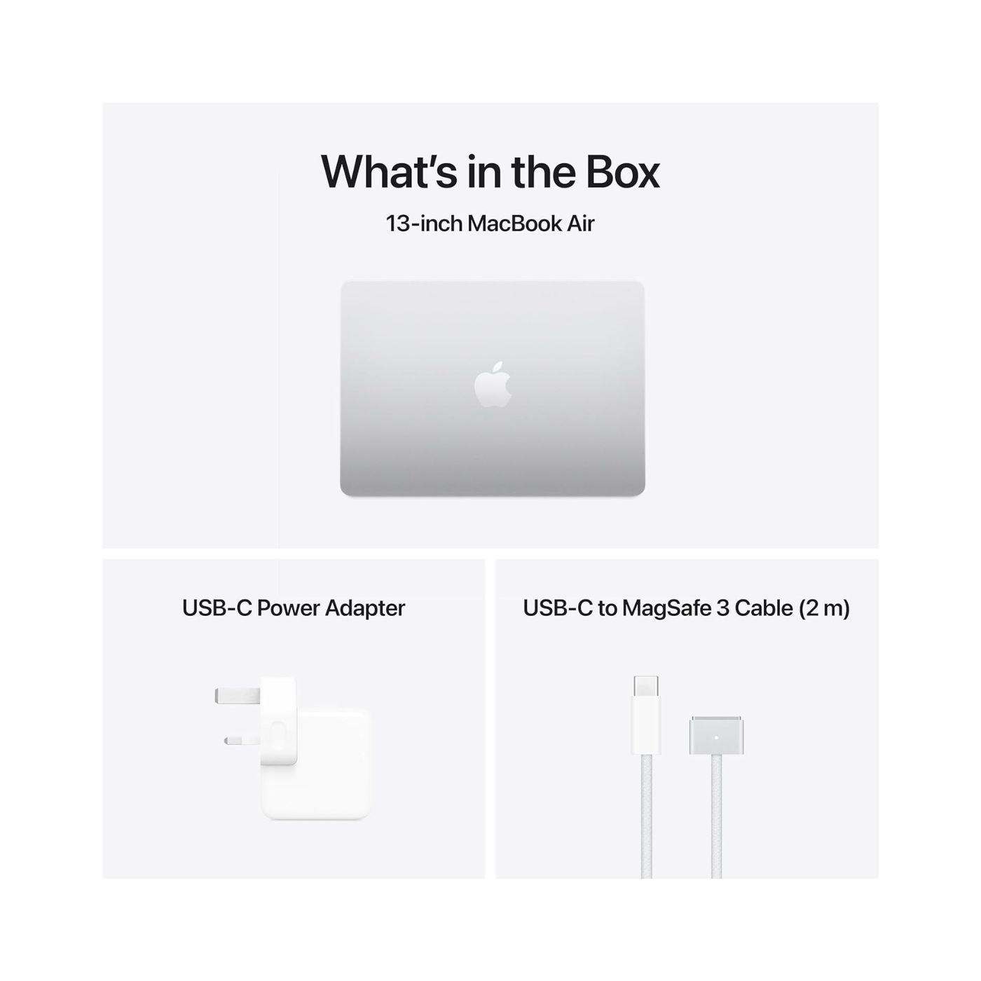 New 2025 MacBook Air MW1G3 15-Inch Display, Apple M4 Chip 10-Core CPU 10-Core GPU Processor/16GB RAM/256GB SSD/macOS(International version) English Silver