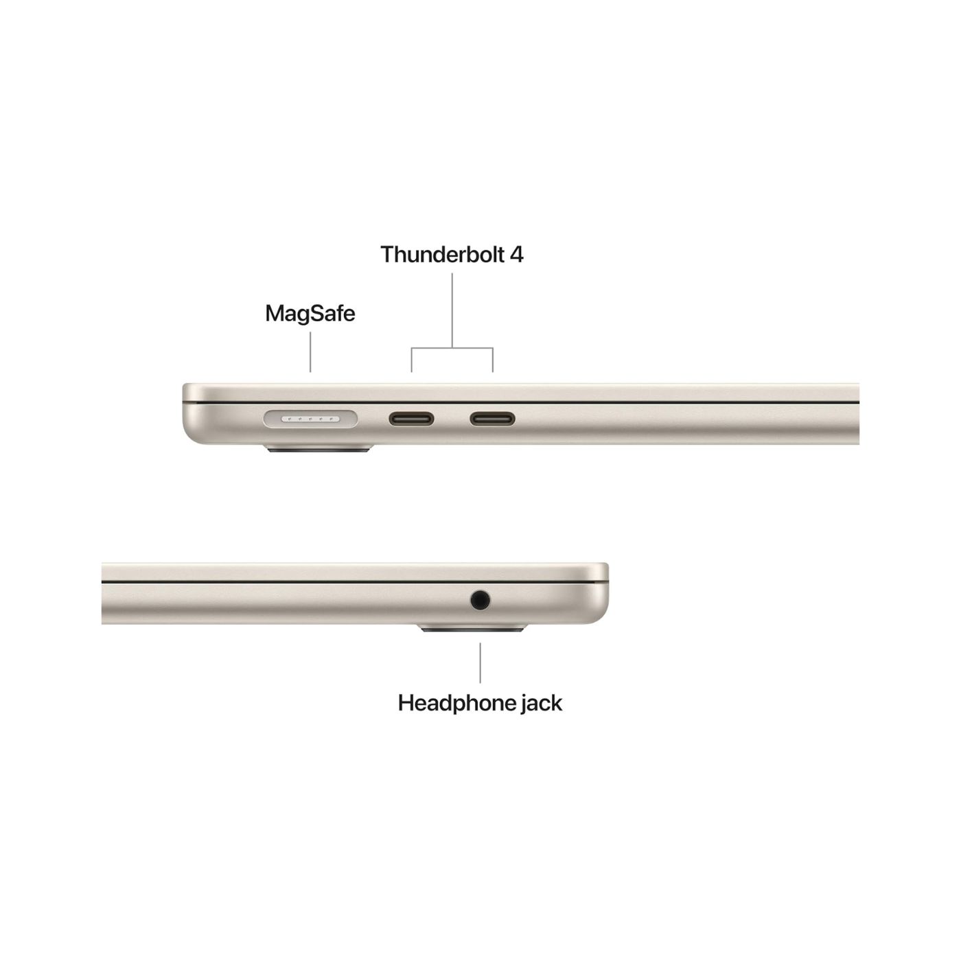 MacBook Air MC9F4 Laptop With 15.3-Inch Display, M3 chip 8-core CPU and 10-core GPU Processor/16GB RAM/256GB SSD/macOS English Starlight