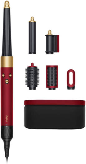 Dyson Airwrap i.d.™ Multi-styler And Dryer Straight+Wavy Hair, Advanced Smart Hair Dryer, 1300W Styler, Bluetooth, 3 Heat Settings, Red Velvet/ Gold | HS08 Red