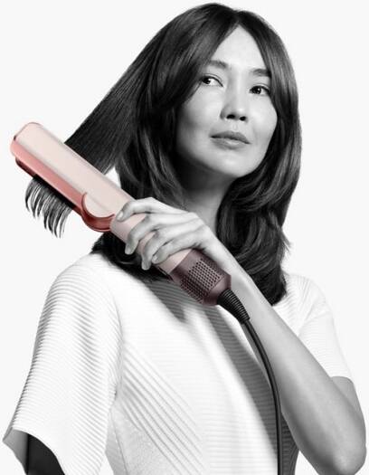 Dyson HT01 Airstrait Straightener, 1600W, LCD Screen, Wet to Dry Hair, 2 Modes - 3 Heat, 3 Speed Power, 240V Voltage, Intuitive Airflow, Lock Feature, Auto-Pause, Pink-Rose Gold | HT01