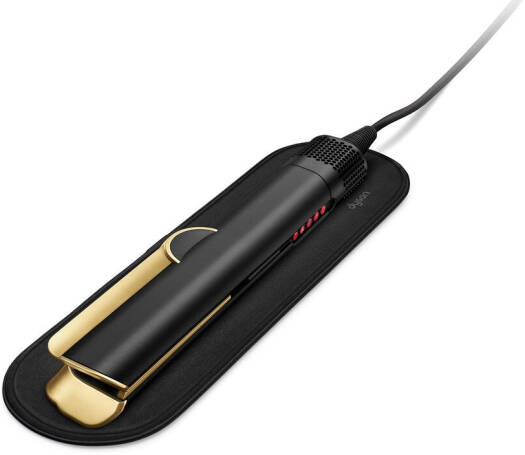 Dyson HT01 Airstrait Straightener, 1600W, LCD Screen, Wet to Dry Hair, 2 Modes, 3 Heat, 3 Speed Power, 240V Voltage, Intuitive Airflow, Lock Feature, Auto-Pause, Onyx Black/Gold | HT01-ONYX-BLK-GLD