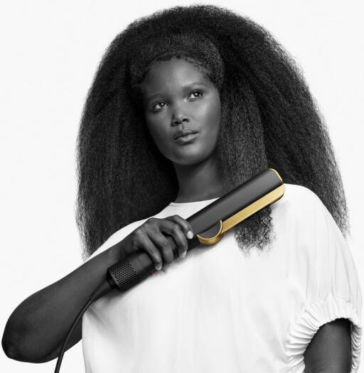Dyson HT01 Airstrait Straightener, 1600W, LCD Screen, Wet to Dry Hair, 2 Modes, 3 Heat, 3 Speed Power, 240V Voltage, Intuitive Airflow, Lock Feature, Auto-Pause, Onyx Black/Gold | HT01-ONYX-BLK-GLD