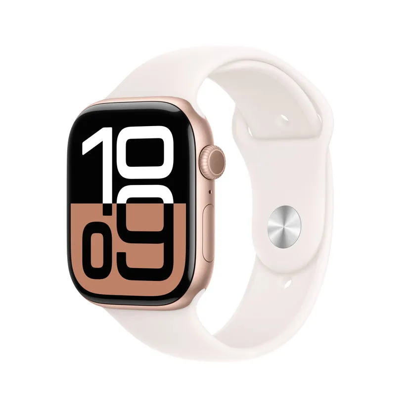 Apple Watch Series 10 GPS 42mm Rose Gold Aluminium Case with Light Blush Sport Band - M/L  MWWJ3QA/A