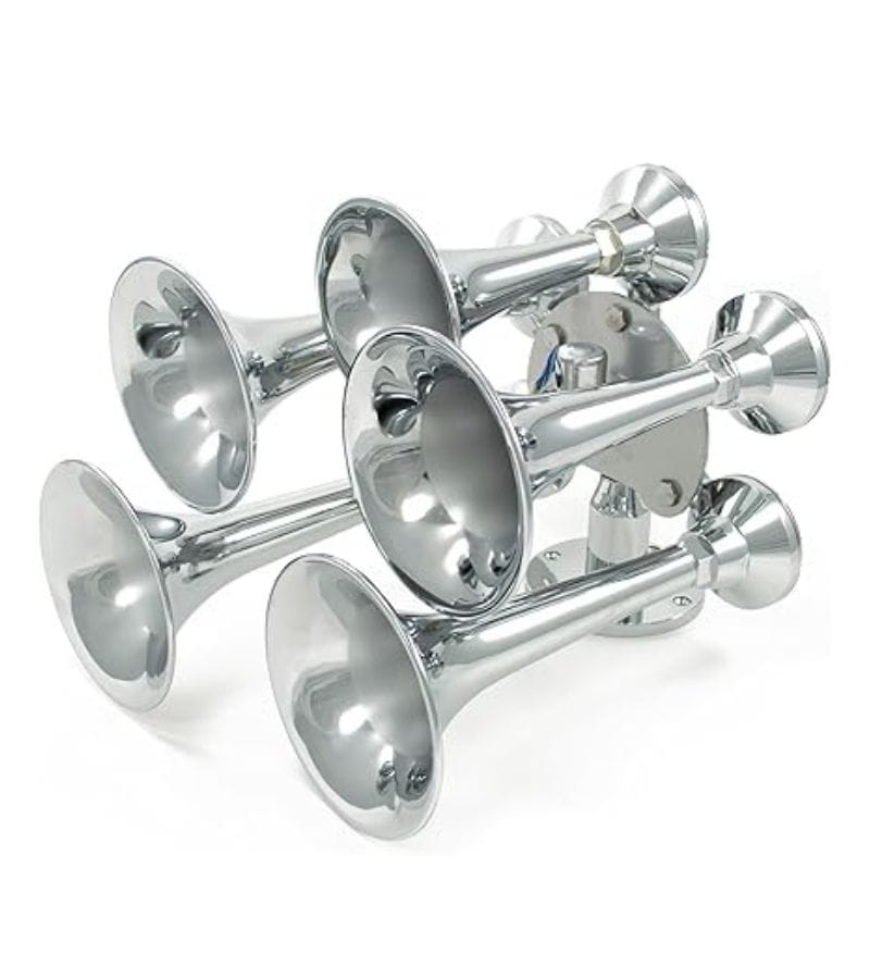 Corneta Quintuple Cromada 12v/24v