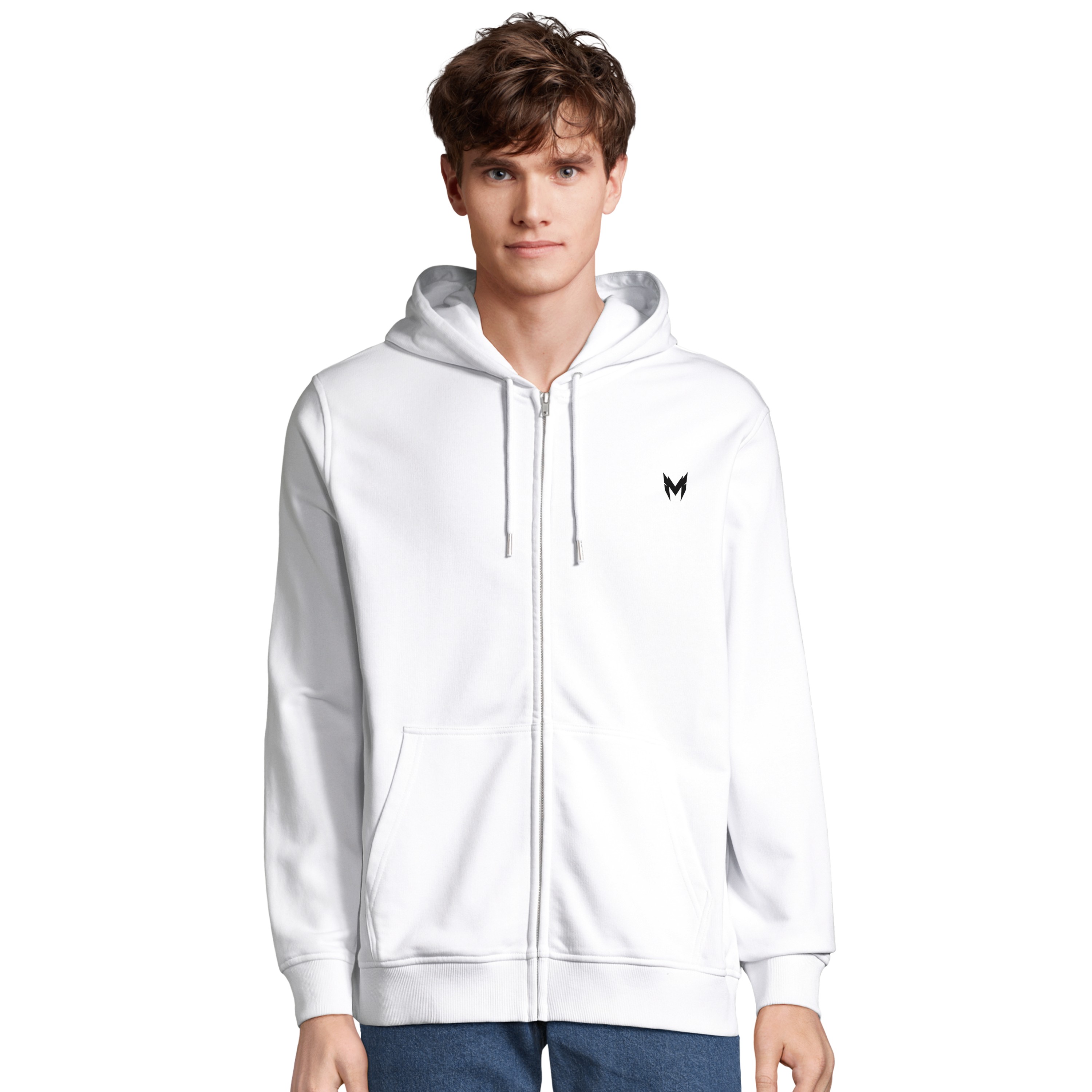 Marqueewear White Zipper Hoodie 100% Cotton Presented By (Urban Thrones)
