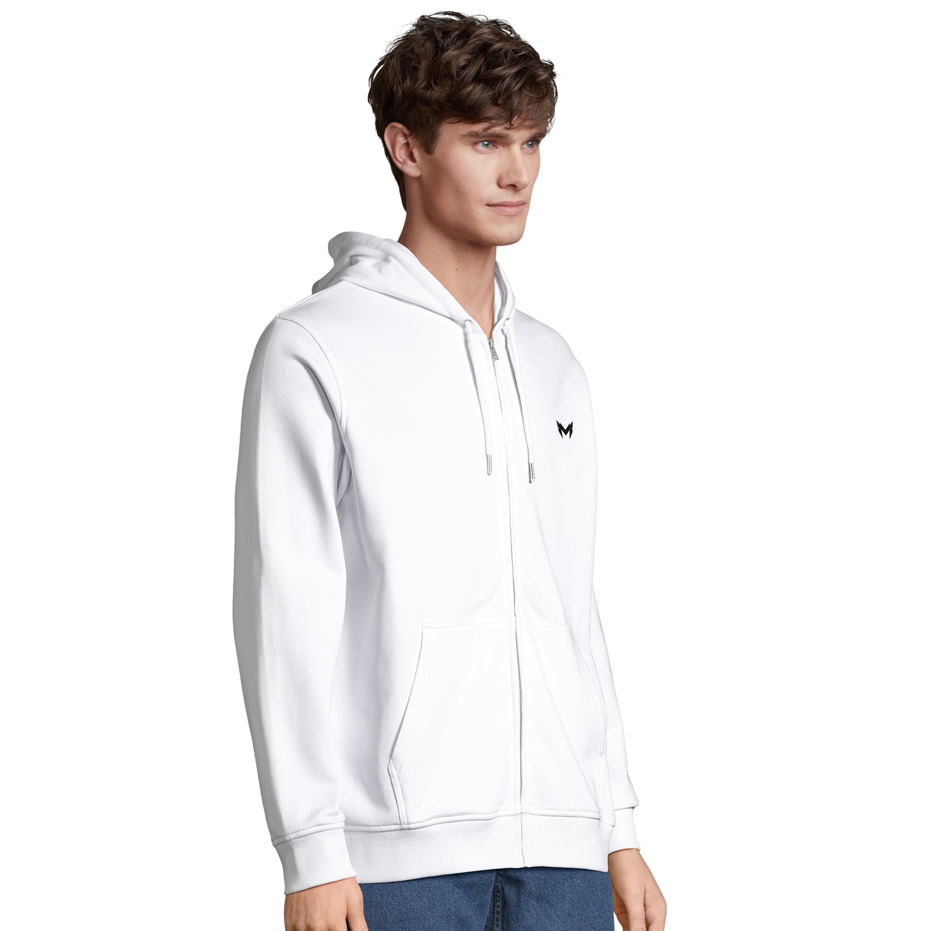 Marqueewear White Zipper Hoodie 100% Cotton Presented By (Urban Thrones)