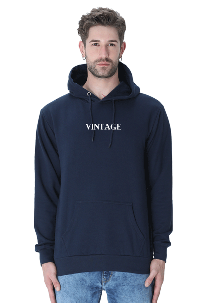 Marqueewear Navy Blue Hoodie (Vintage Print)