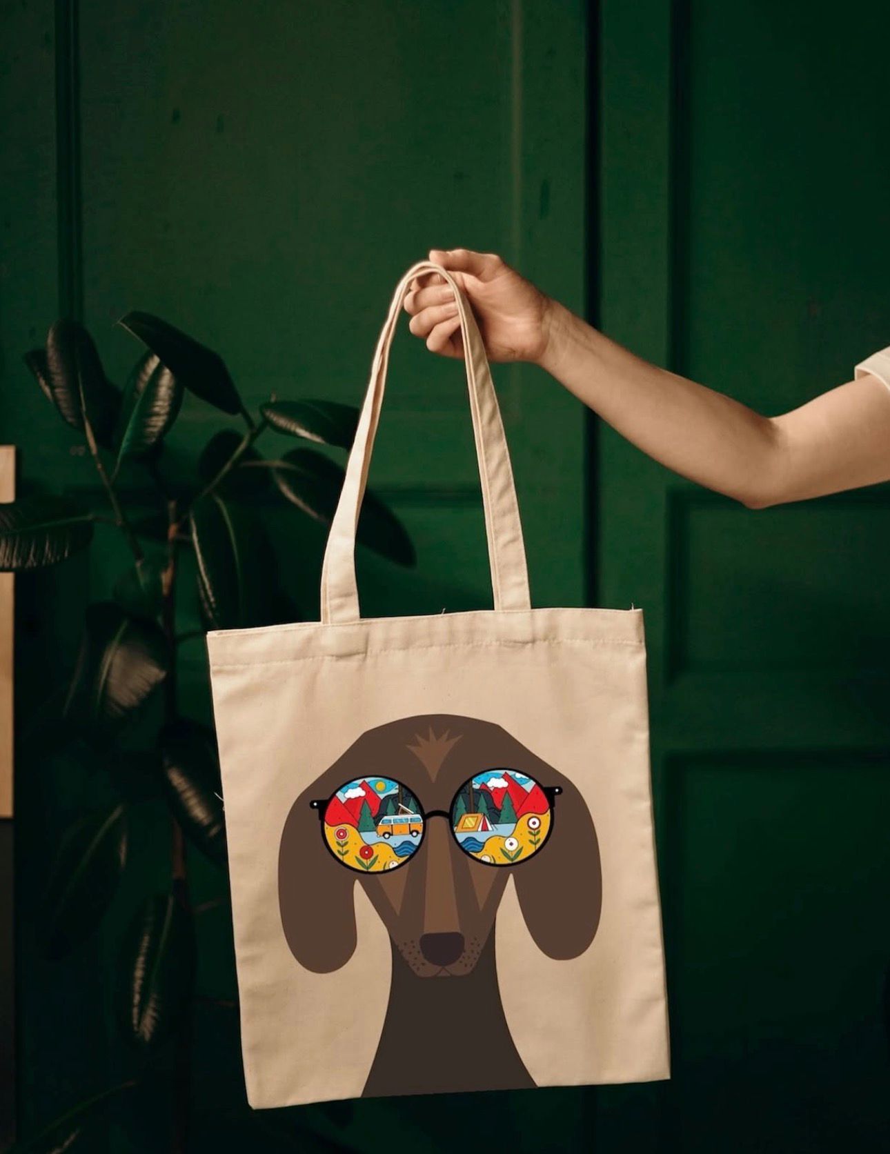 Dog Print Tote Bag