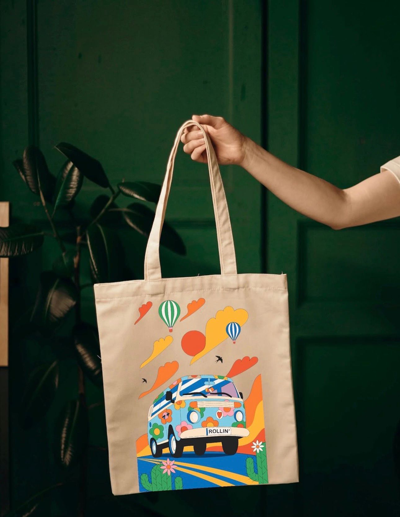 Colorful Canvas Tote Bag