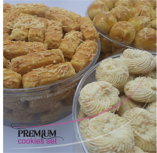 Premium Cookies Full Butter Set Ndaqies (3 jars)