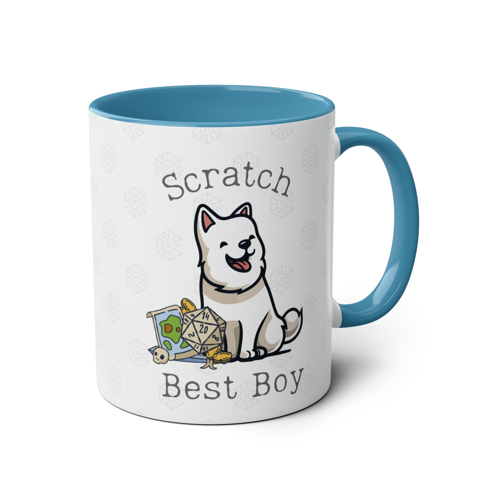 Scratch Baldur 3 Mug | Forget Astarion: Get the Best Boy! BG3 Dog Mug for RPG Doggo Fans DnD Dice, Scratch's Sniff Image