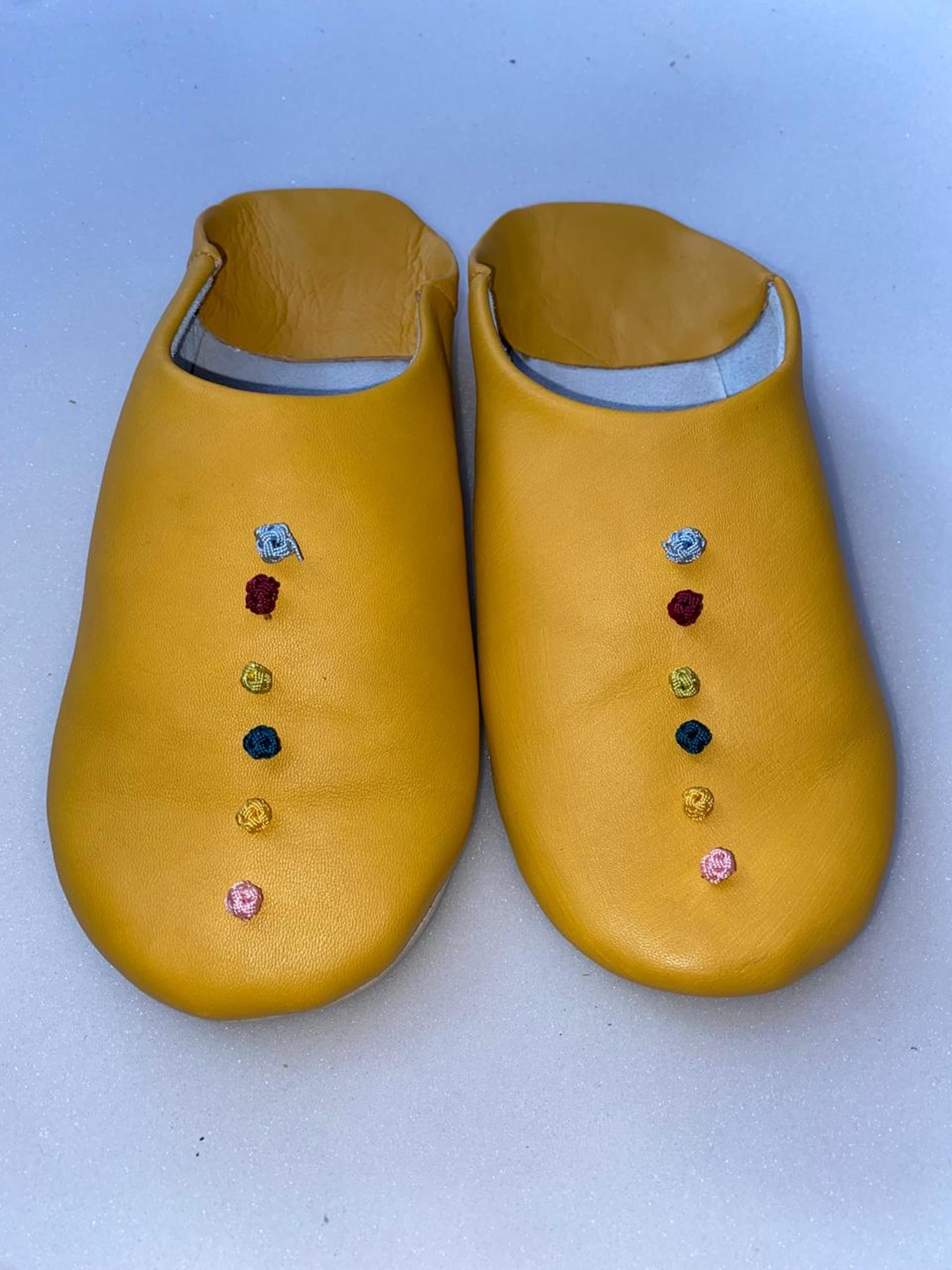 Handmade Womens Moroccan Babouches Embroidered Leather Slippers | Traditional Artisan Slippers